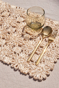 handwoven abaca placemat made in the Philippines