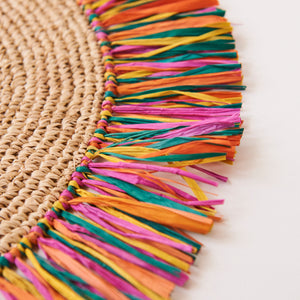 Details of Pahiyas handwoven raffia placemat