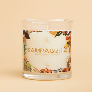Sampaguita Candle in Palm Leaf Box
